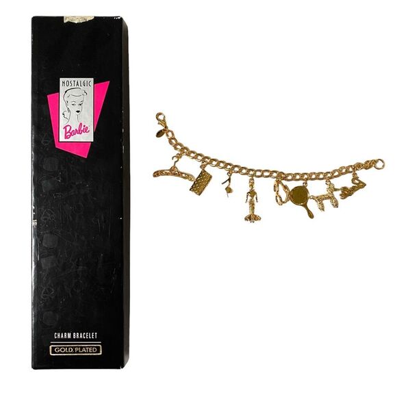 Vintage Barbie Retro Gold Charm Fashion Bracelet - Picture 6 of 8